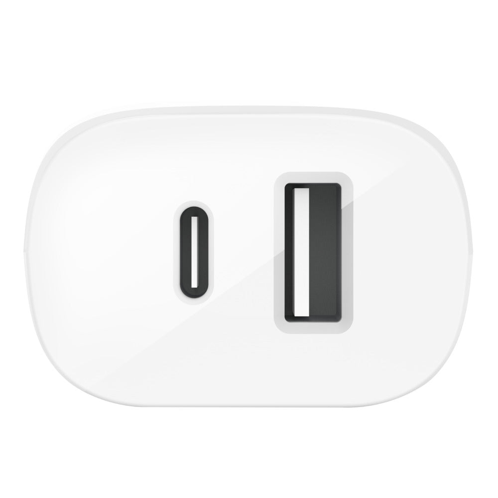 Belkin WCB007DQWH cargador de dispositivo móvil Smartphone, Tableta Blanco Corriente alterna, USB Carga rápida Interior