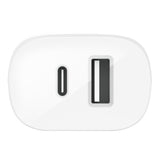 Belkin WCB007DQWH cargador de dispositivo móvil Smartphone, Tableta Blanco Corriente alterna, USB Carga rápida Interior