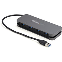 StarTech.com Hub USB 3.0 de 4 Puertos USB-A - Ladrón USB 3.2 Gen 1 SuperSpeed de 5Gbps Portátil Tipo A - Alimentado por el Bus USB - Concentrador USB