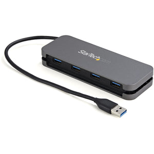 StarTech.com Hub USB 3.0 de 4 Puertos USB-A - Ladrón USB 3.2 Gen 1 SuperSpeed de 5Gbps Portátil Tipo A - Alimentado por el Bus USB - Concentrador USB
