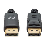 Manhattan Cable DisplayPort 1.4, 8K@60 Hz, 3 m, compatible con 8K, 4K y 1080p, macho a macho, con pestañas de bloqueo, totalmente apantallado, negro, garantía de por vida, equivalente a DP14MM3M Cable Derecho Derecho Oro 1.4