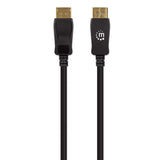 Manhattan Cable DisplayPort 8K V1.4 Cable Derecho Derecho Oro 7680 x 4320 Pixeles