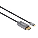 Manhattan Cable USB-C a DisplayPort 1.4, 8K@60Hz, 2 m, macho a macho, no bidireccional, negro, 3 años de garantía, equiv