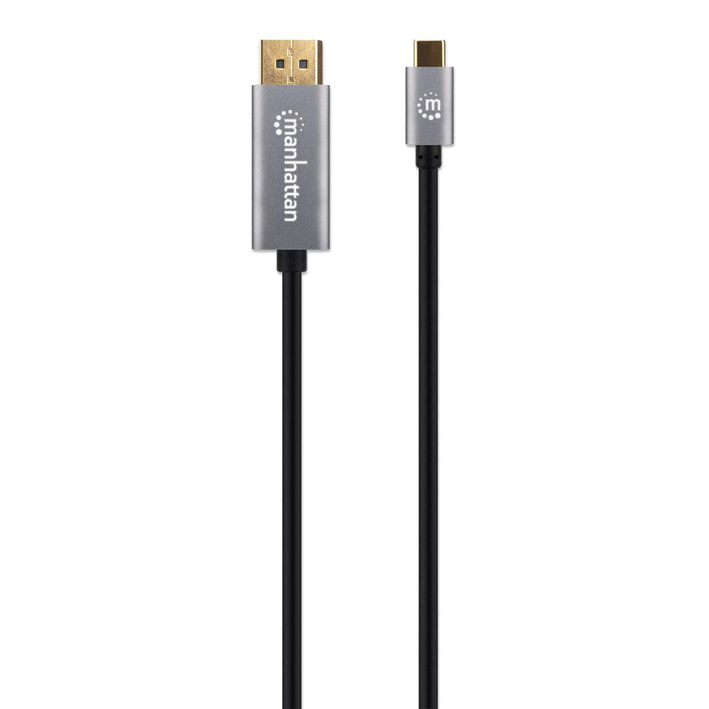 Manhattan Cable USB-C a DisplayPort 1.4, 8K@60Hz, 2 m, macho a macho, no bidireccional, negro, 3 años de garantía, equiv
