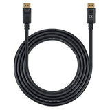 Manhattan Cable DisplayPort 1.4, 8K@60 Hz, 2 m, compatible con 8K, 4K y 1080p, macho a macho, con pestañas de bloqueo, totalmente apantallado, negro, garantía de por vida, equivalente a DP14MM2M Cable Derecho Derecho Oro 1.4