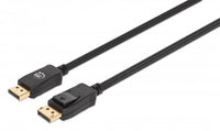 Manhattan Cable DisplayPort 8K V1.4 Cable Derecho Derecho Oro 7680 x 4320 Pixeles