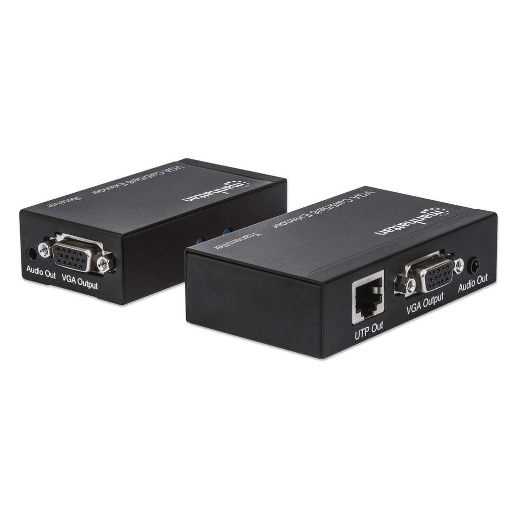 Manhattan Extensor VGA Cat5/ 5e/6 audio/vídeo extendedores Transmisor de señales AV 1920 x 1200 Pixeles Cat5, Cat5e, Cat6 300 m