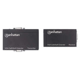 Manhattan Extensor VGA Cat5/ 5e/6 audio/vídeo extendedores Transmisor de señales AV 1920 x 1200 Pixeles Cat5, Cat5e, Cat6 300 m