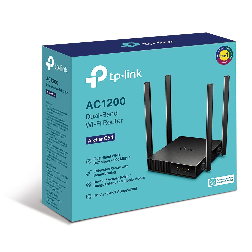 TP-Link Archer C50 V6 Router Si RJ-45 Doble banda (2,4 GHz / 5 GHz) Wi-Fi 5 (802.11ac)