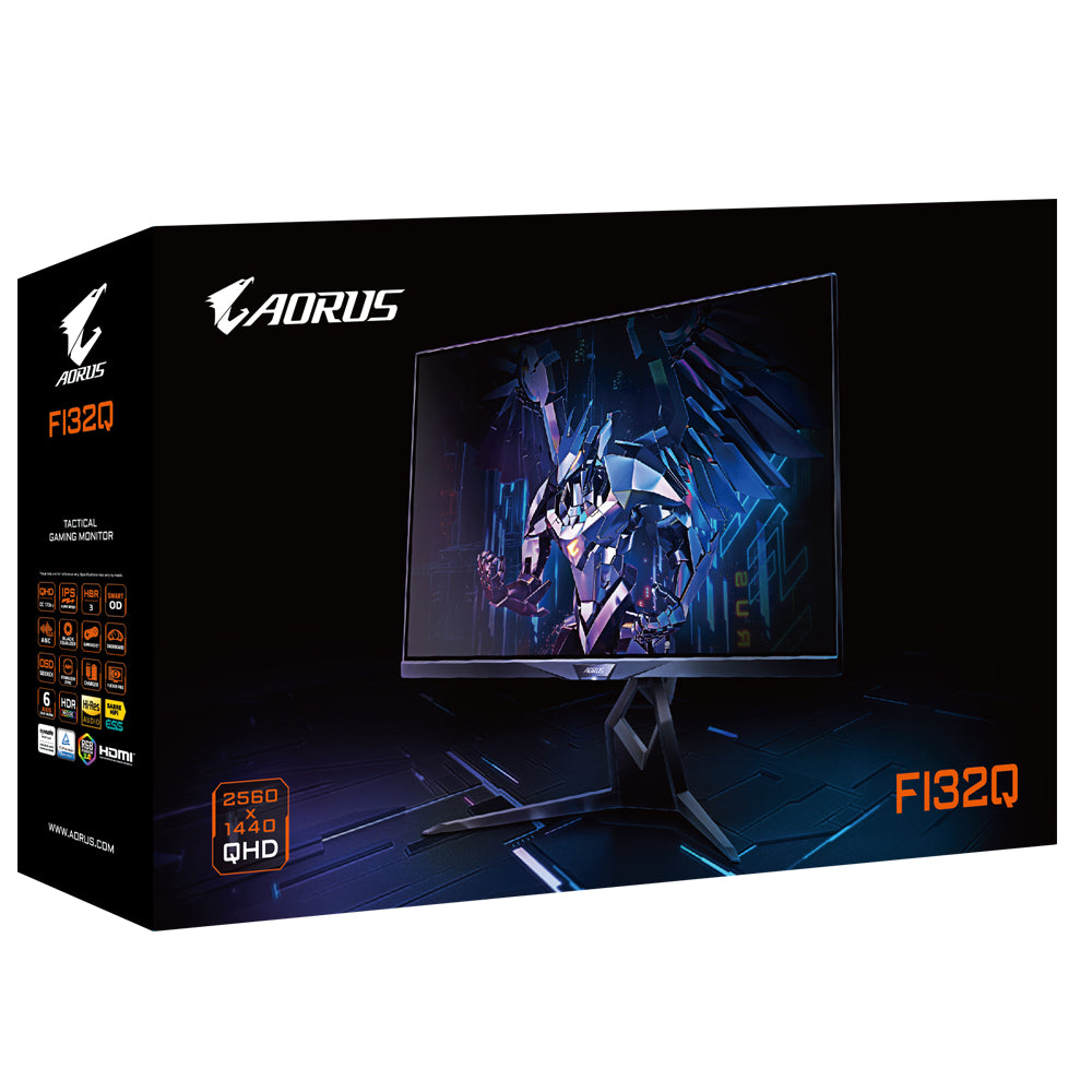 GIGABYTE FI32Q Monitor 80 cm (31.5") 2560 x 1440 Pixeles 2K Ultra HD Edge LED Negro