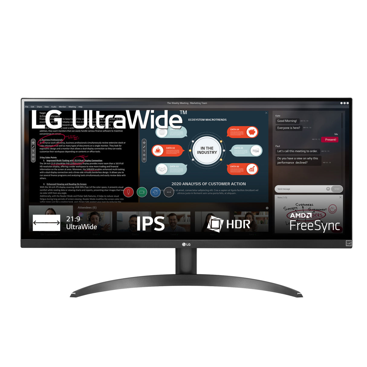 LG 29WP500-B Monitor 73,7 cm (29") 2560 x 1080 Pixeles UltraWide Full HD LED Negro