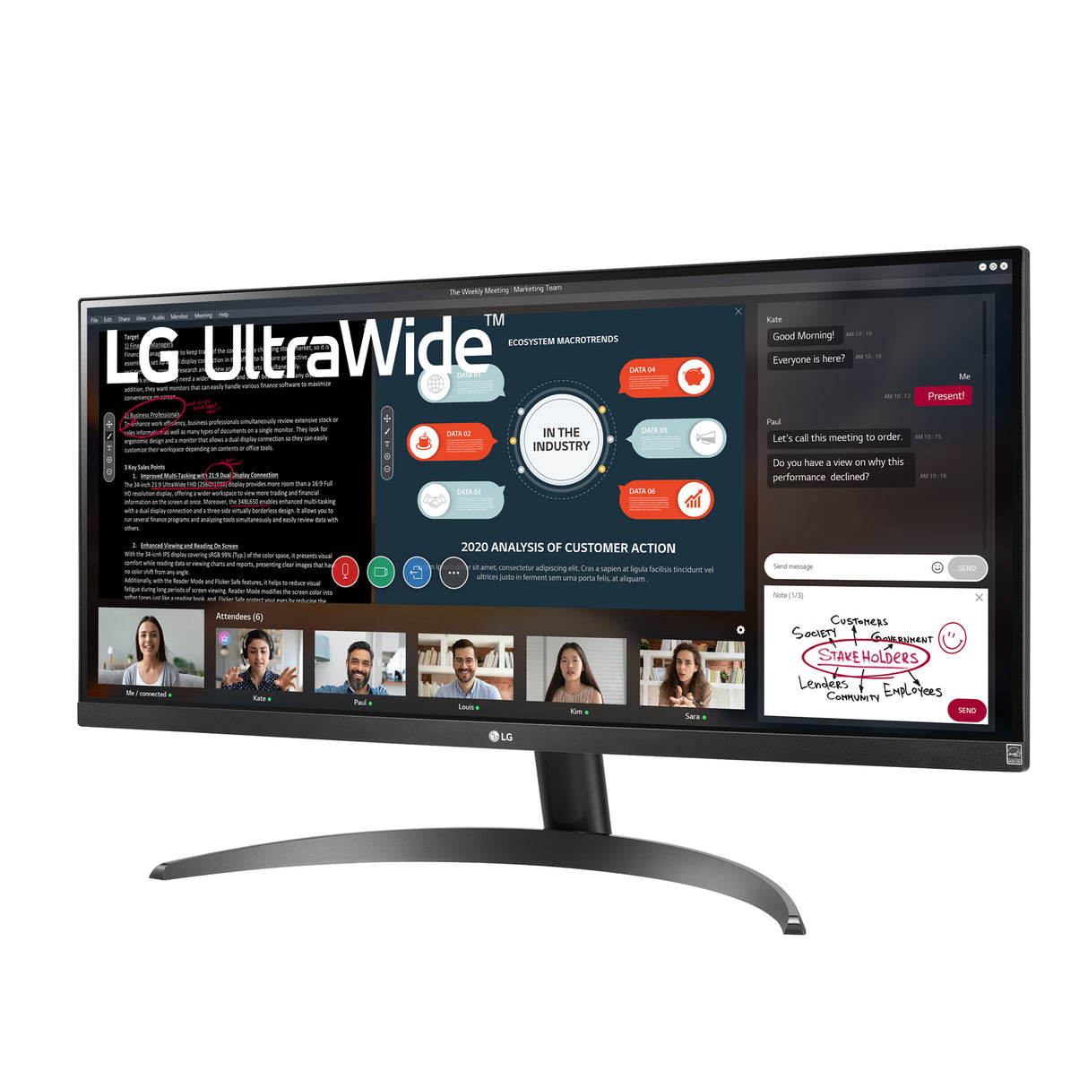 LG 29WP500-B Monitor 73,7 cm (29") 2560 x 1080 Pixeles UltraWide Full HD LED Negro