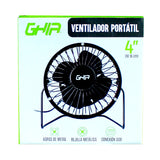 Ghia GAC-205 ventilador Negro, Ventilador con aspas para el hogar, Mesa, USB
