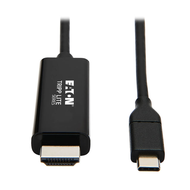 Tripp Lite U444-003-H4K6BE Cable Adaptador USB C a HDMI (M/M) – 4K @ 60 Hz, 4:4:4, Compatible con Thunderbolt 3, Negro, 