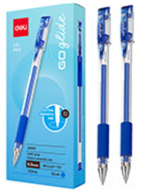 Boligrafo de gel Deli azul punto fino 0.