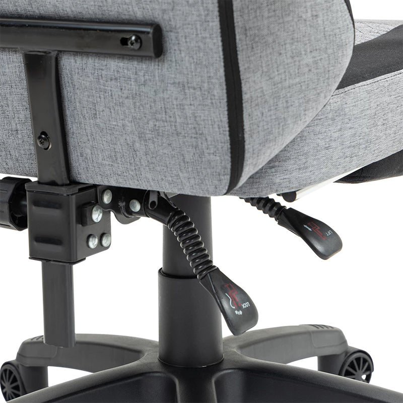 Balam Rush BR-940757 silla para videojuegos Silla universal para juegos Asiento acolchado tapizado Gris, 120 kg, Respald
