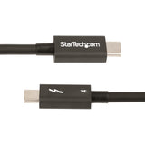 StarTech.com Cable de 0,5m Thunderbolt 4 - 40Gbps - PD 100W - Vídeo 4K/8K - Cable Thunderbolt 4 con Certificación Intel - Compatible con USB4/Thunderbolt 3/USB 3.2/USB Tipo C/DisplayPort Cable Masculino Masculino 0,5 m 40 Gbit/s