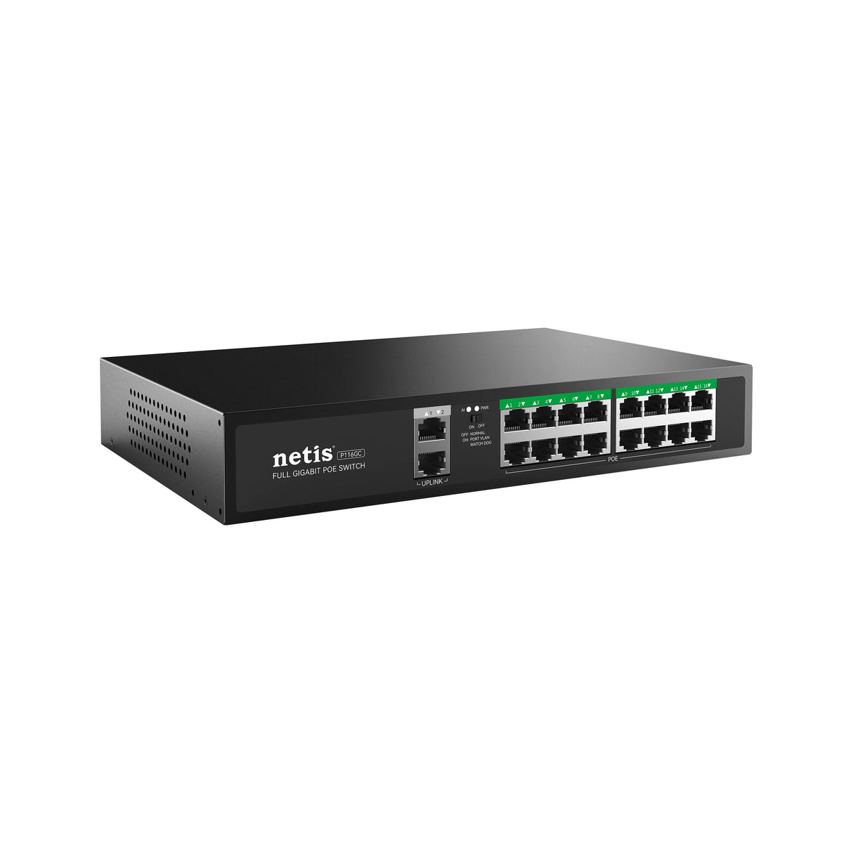 Netis System Uplink POE Switch Gestionado L2 Gigabit Ethernet (10/100/1000) Energía sobre Ethernet (