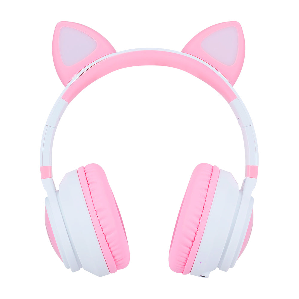 Vorago HPB-300-K audífono y auriculare Auriculares Inalámbrico Diadema Llamadas/Música USB Tipo C Bluetooth Rosa, Blanco