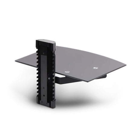 StarTech.com 1B-WALL-MOUNT-SHELF Estantes para equipos av Negro Vidrio templado 250 mm