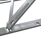Klip Xtreme KAS-002 soporte para laptop Soporte para computadora portátil Plata 39.6 cm (15.6"), Aluminio, Silicona