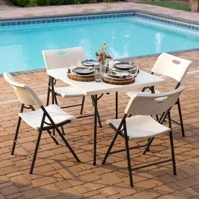 MESA PLEGABLE LIFETIME 86.3 CM X 86.3 CM BLANCA CUADRADA 80273