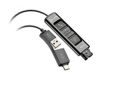HP Poly Adaptador negro Poly DA85 USB a QD compatible con TAA