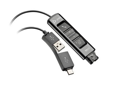 HP Poly Adaptador negro Poly DA85 USB a QD compatible con TAA