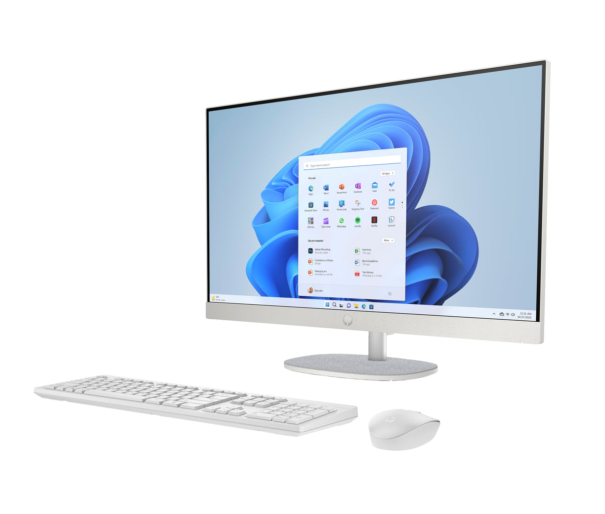HP All-in-One 27-cr0272la PC AMD Ryzen™ 7 7730U 68.6 cm (27") 1920 x 1080 Pixeles 8 GB DDR4-SDRAM Windows 11 Home Wi-Fi 6 (802.11ax) Blanco