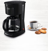 T-Fal CM1408MX cafetera eléctrica Semi-automática Cafetera por goteo 1.8 L, De café molido, Negro