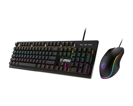 MSI FORGE GK300 COMBO BLUE Teclado Juego Alámbrico USB Interruptor mecánico