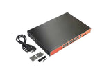 WI-PS526GV, Switch PoE 250m, 24 FEth PoE, 2 Combo uplink, 150w