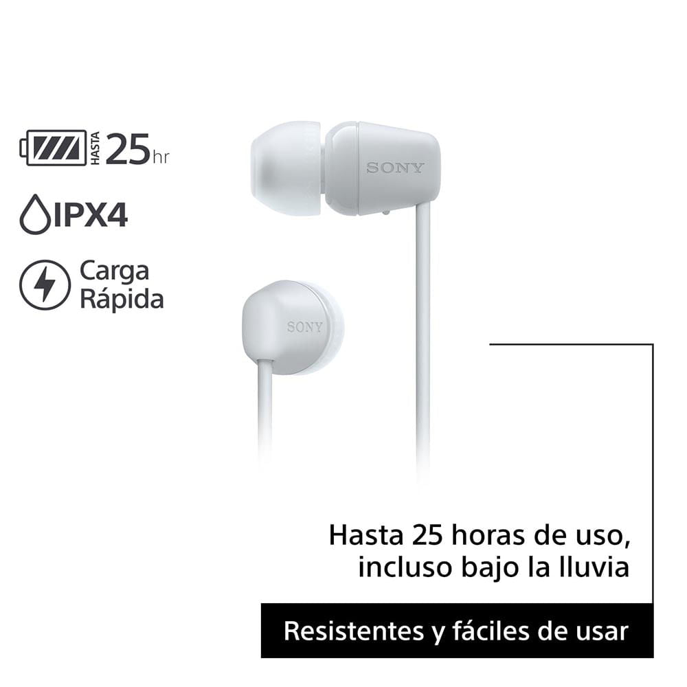Sony WI-C100/WZ UC Auriculares Auriculares Dentro de oído Llamadas/Música Binaural