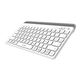 Acteck Inspire Trek TI737 teclado Universal RF inalámbrico + bluetooth Español Gris, Blanco, Interruptor de membrana