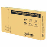 Manhattan Soporte de techo para TV/monitores, para pantallas de 37" a 65", altura ajustable de 70 a 