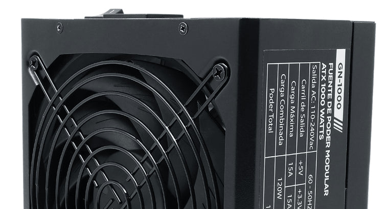 Naceb Technology NA-0627 unidad de fuente de alimentación 1000 W 20+4 pin ATX ATX Negro, 90 - 264 V, 120 W