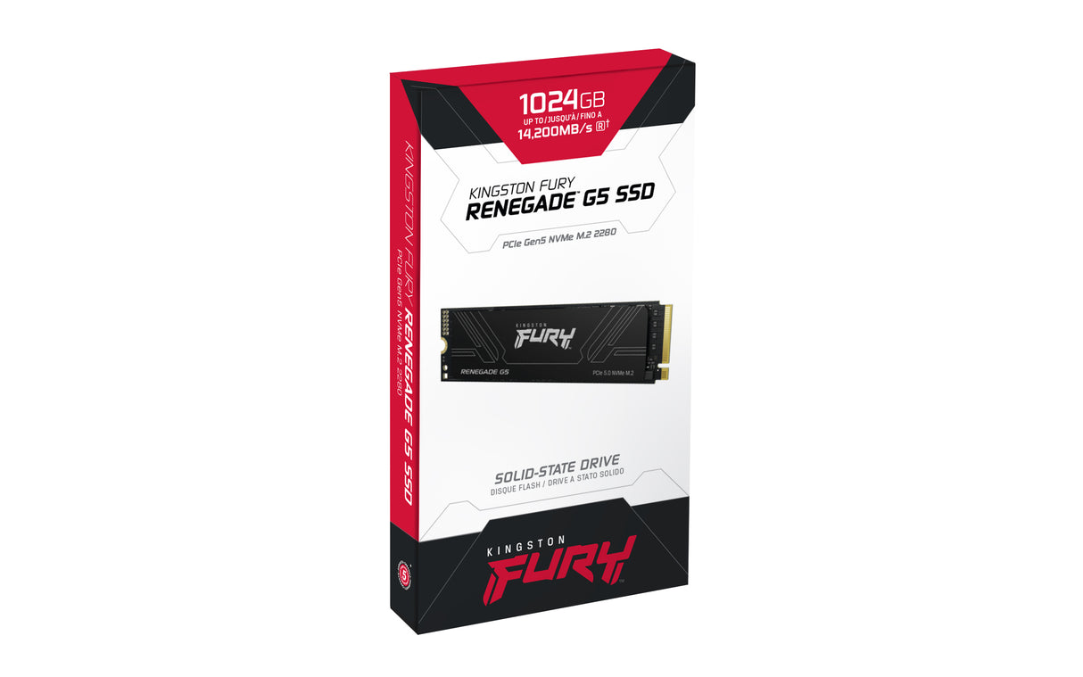 Kingston Technology 1T FURY RENEGADE G5 M.2 2280 NVMe SSD unidades internas de estado sólido 1 GB M.2 PCI Express 5.0 Si