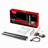 Cudy WE3000 tarjeta de red Interno WLAN / Bluetooth 2400 Mbit/s, Inalámbrico, PCI Express, Wi-Fi 6E (802.11ax)