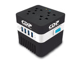 CDP RU-AVR604 600VA/300W AVR, 4 Salidas, 175 julios, 4 Puertos USB, 120 Vac Regulador de Voltaje 120 V 50/60 Hz 6 A 120 V