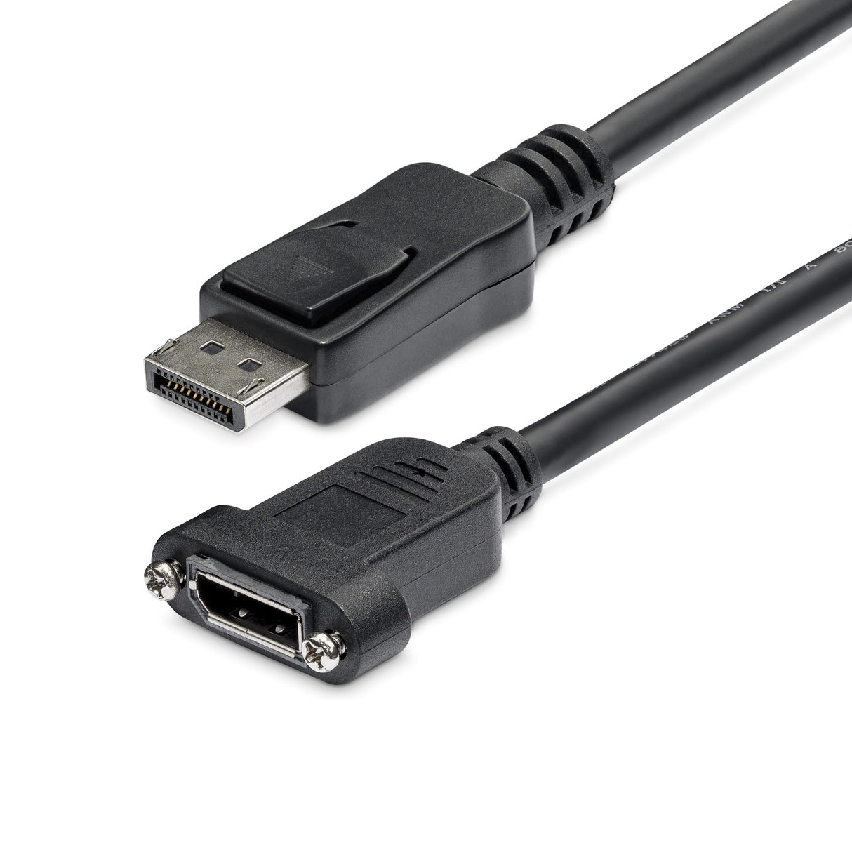 StarTech.com Cable de 91cm DisplayPort de Montaje en Panel - 4K x 2K - Cable de Extensión DisplayPort 1.2 Macho a Hembra - Cable para Monitor DP Cable Derecho Derecho Oro 1.2