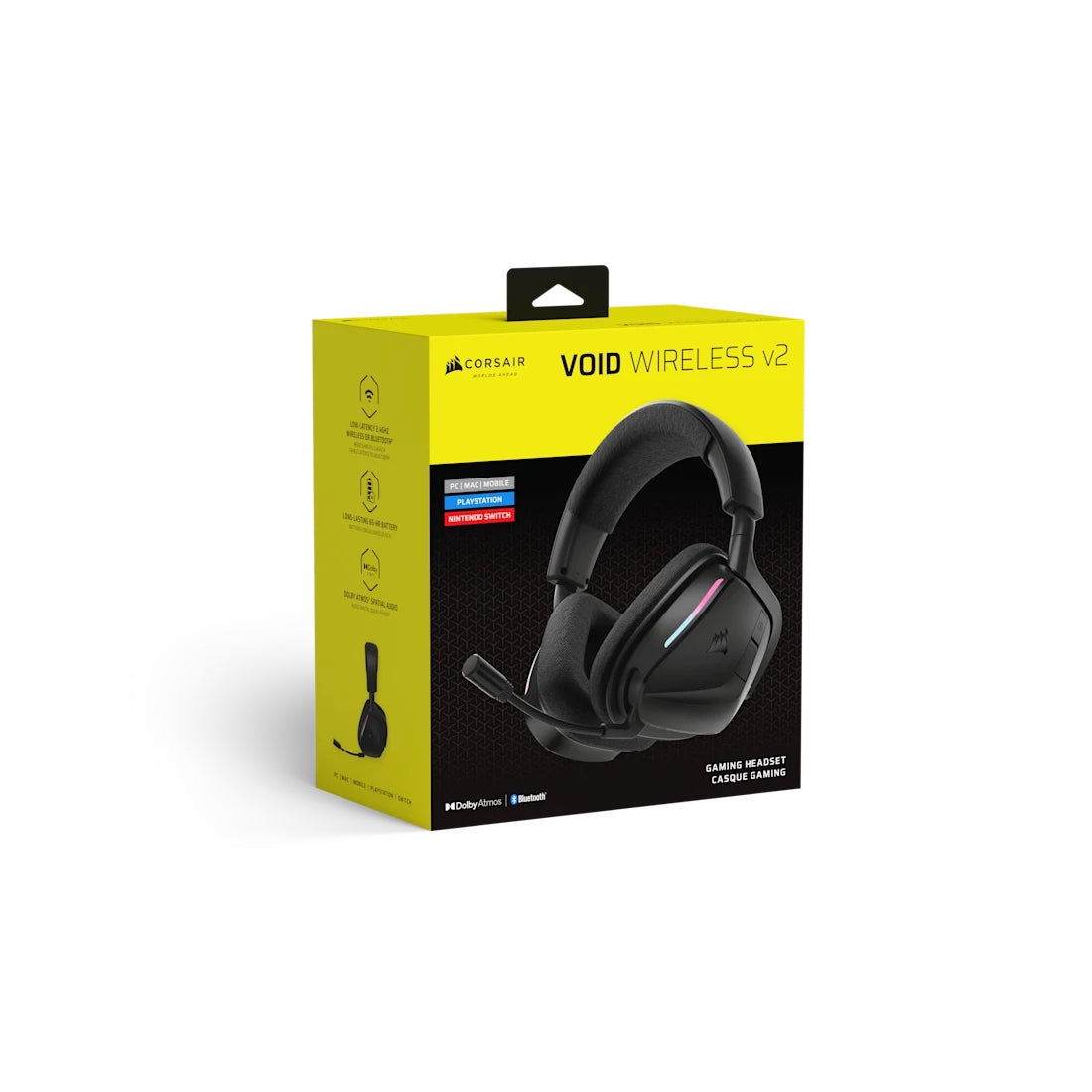 Corsair VOID WIRELESS v2 Auriculares Inalámbrico y alámbrico Diadema Juego USB Tipo C Bluetooth Negro, 20 - 20000 Hz, 30