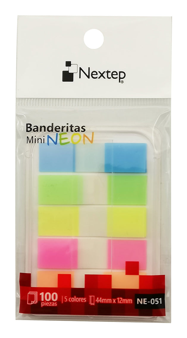 Nextep NE-051 separador Separador de libros flexible Azul, Verde, Naranja, Amarillo 100 pieza(s)