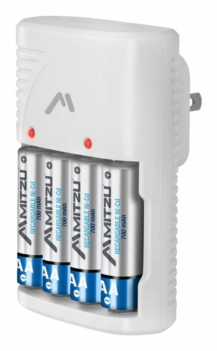 MITZU MC-210 cargador de batería Universal Corriente alterna, Níquel-cadmio (NiCd), Níquel-metal hidruro (NiMH), AAA