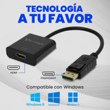Vorago ADP-300 adaptador de cable de vídeo 0,2 m DisplayPort HDMI Negro