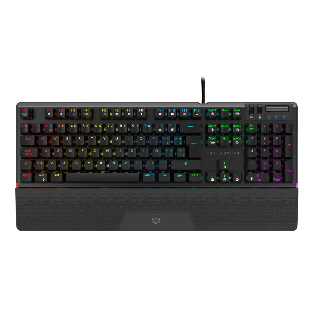 Balam Rush BR-936781 teclado Juego USB Negro, Tamaño completo (100%), Alámbrico, Interruptor mecánico
