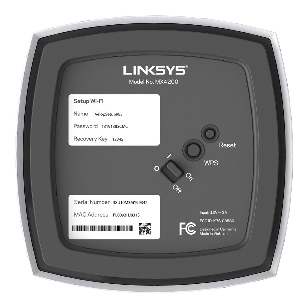 Linksys MX4200 sistemas wi-fi mesh (wi-fi en malla) Enrutador de malla Blanco Si Interno