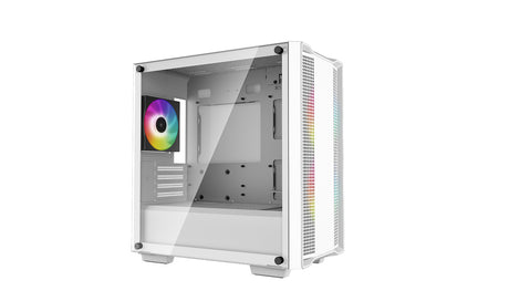 DeepCool CC360 WH ARGB carcasas ordenador ABS, Acero, Vidrio templado Mini Tower PC Blanco
