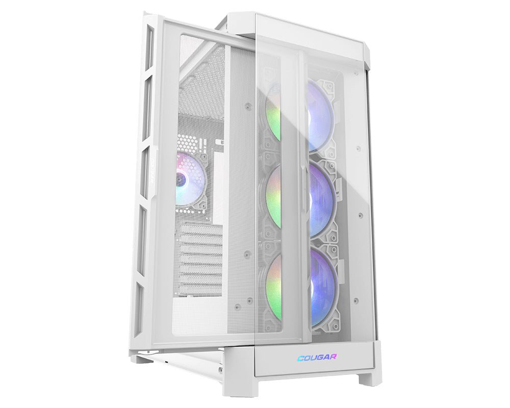 COUGAR CGR-5AD1W-RGB carcasas ordenador Metal, Nylon, Vidrio templado Midi Tower PC Blanco