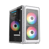 Acteck Doom Pro Crystal GI730 Mini Tower Blanco 600 W, Micro ATX, Mini-ITX, Metal