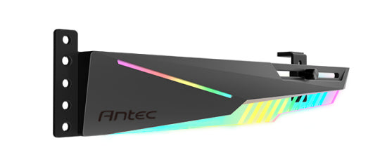 Antec AT-HGPUH-ARGB-BK pieza de computadora Soporte de GPU, Negro, Multicolor, 3-pin ARGB